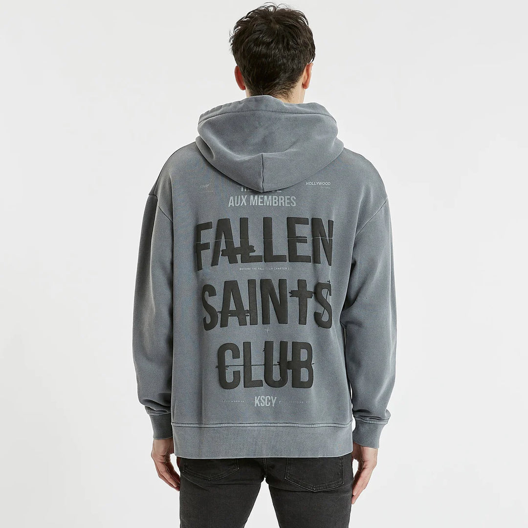 Leland Relaxed Hooded Sweater - Pigment Castlerock