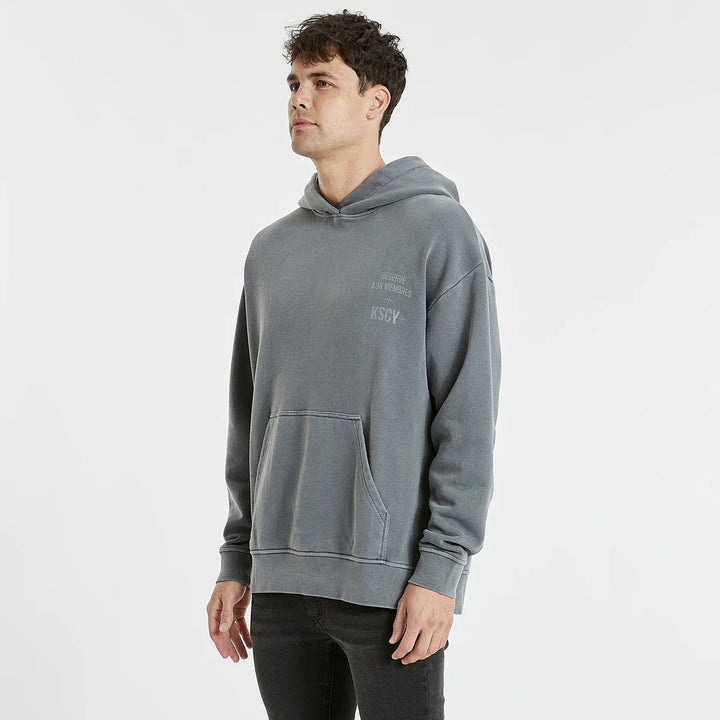 Leland Relaxed Hooded Sweater - Pigment Castlerock