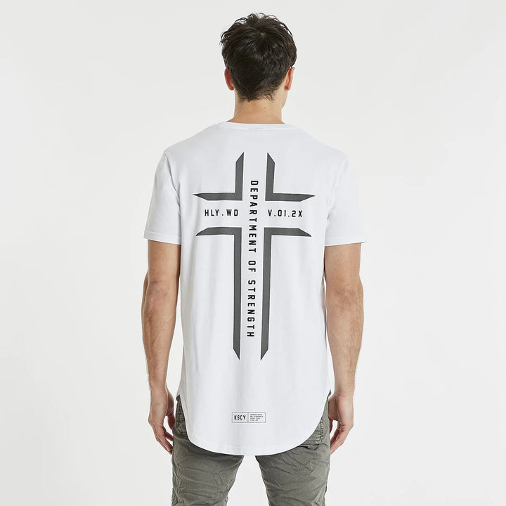 Louden Dual Curved Tee - White