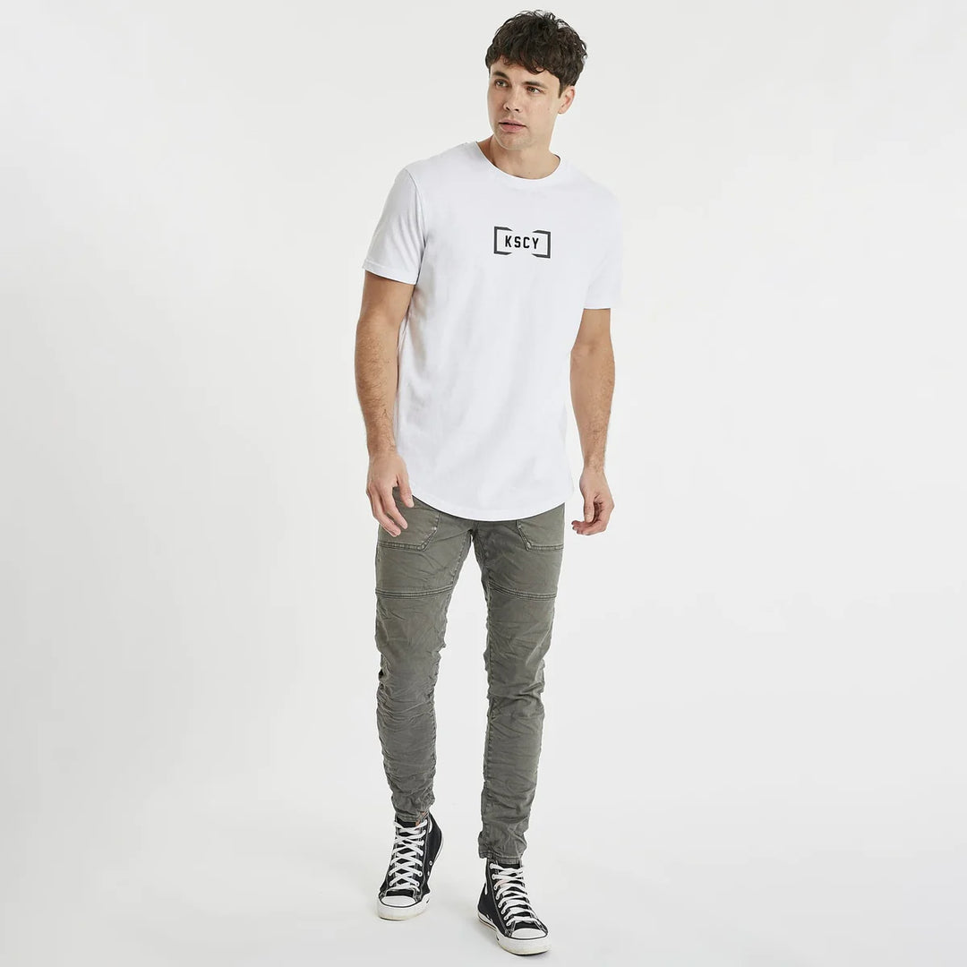 Louden Dual Curved Tee - White