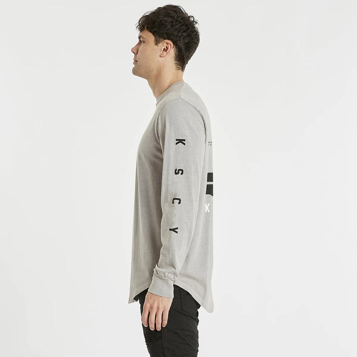 Monumental Dual Curved L/S Tee - Pigment Gull