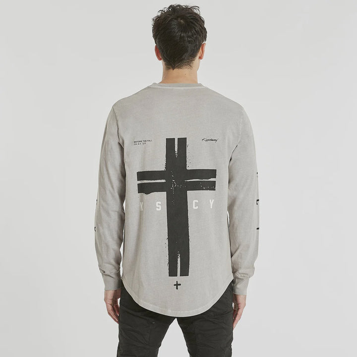 Monumental Dual Curved L/S Tee - Pigment Gull