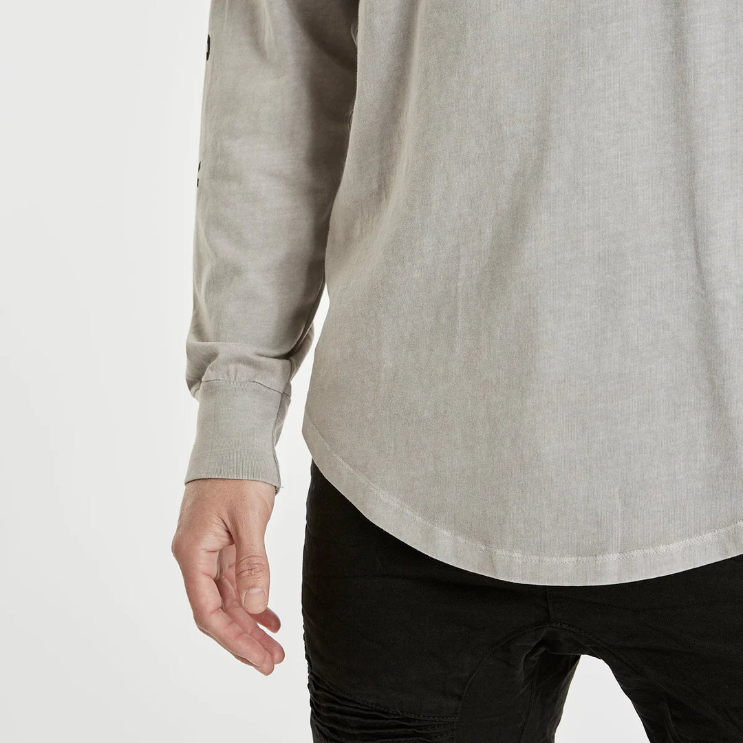 Monumental Dual Curved L/S Tee - Pigment Gull