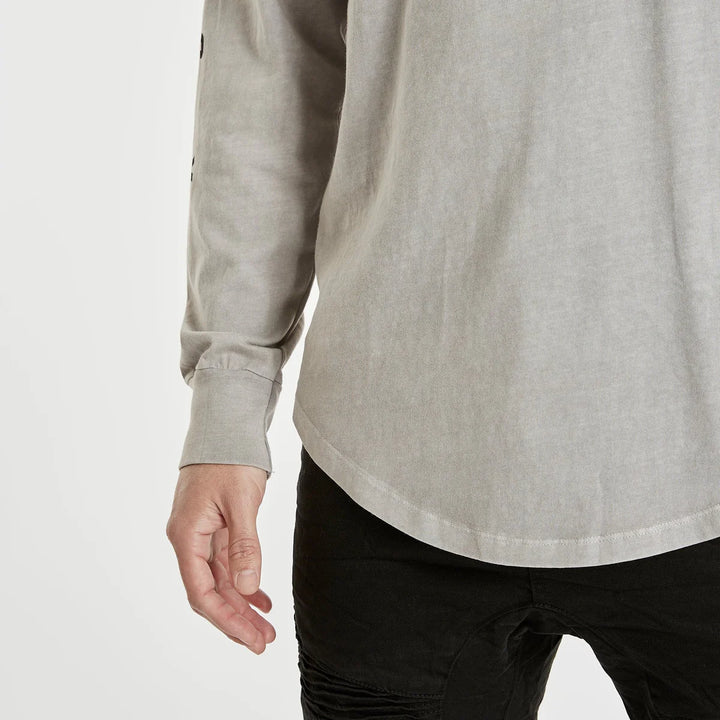 Monumental Dual Curved L/S Tee - Pigment Gull