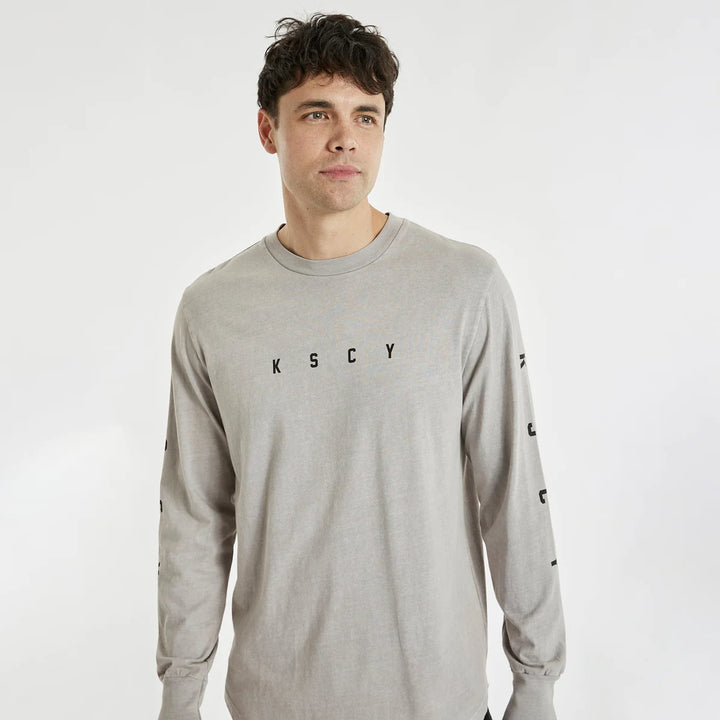 Monumental Dual Curved L/S Tee - Pigment Gull