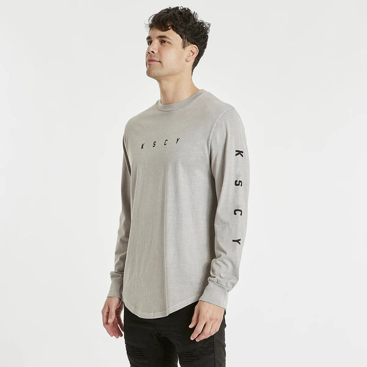 Monumental Dual Curved L/S Tee - Pigment Gull