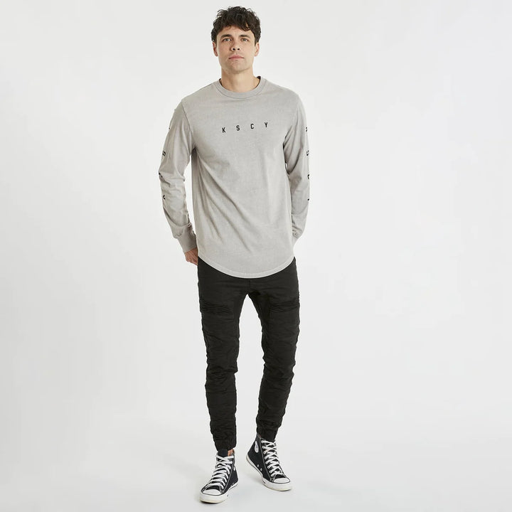 Monumental Dual Curved L/S Tee - Pigment Gull