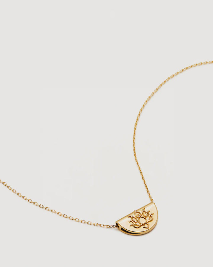 By Charlotte Mini Lotus Necklace - 14k Solid Gold