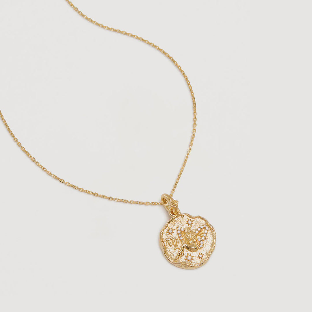 By Charlotte She Is Zodiac Necklace - Virgo - 18k Gold Vermeil