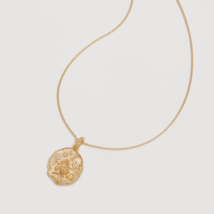 By Charlotte She Is Zodiac Necklace - Libra - 18k Gold Vermeil