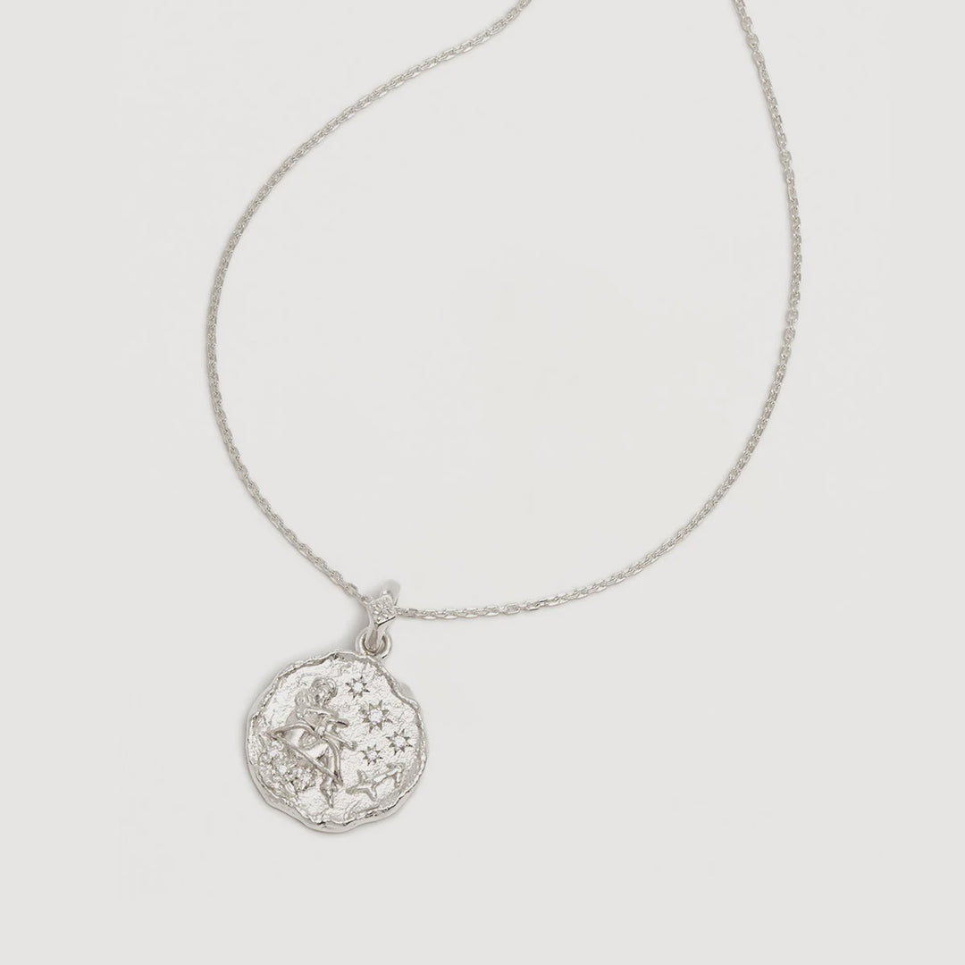By Charlotte She Is Zodiac Necklace - Sagittarius - Sterling Silver