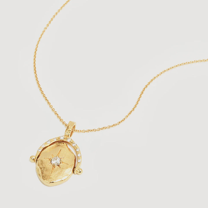 By Charlotte North Star Spinner Necklace - 18k Gold Vermeil
