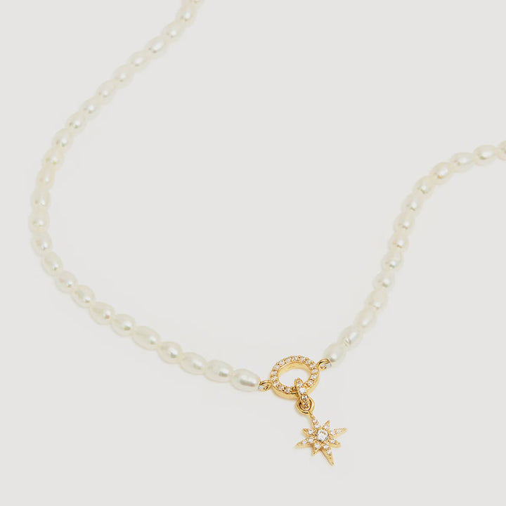 By Charlotte Dancing In Starlight Pearl Choker - 18k Gold Vermeil