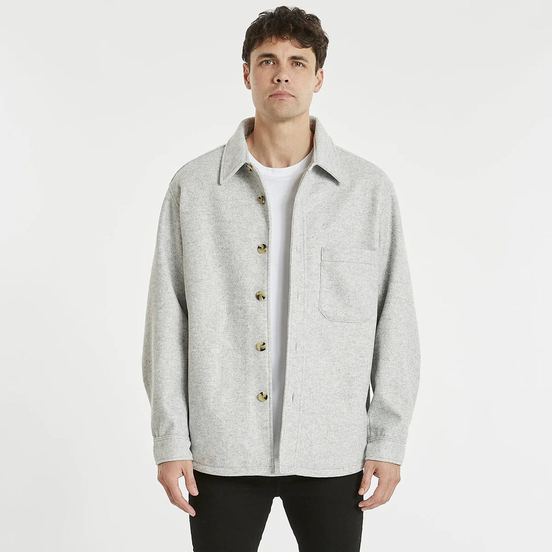 Newport Melton Jacket - Grey Marle