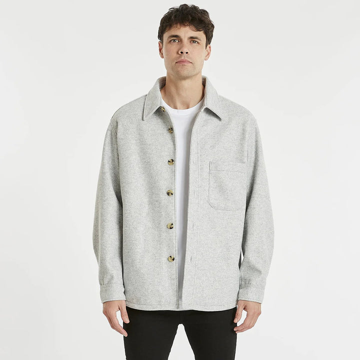 Newport Melton Jacket - Grey Marle