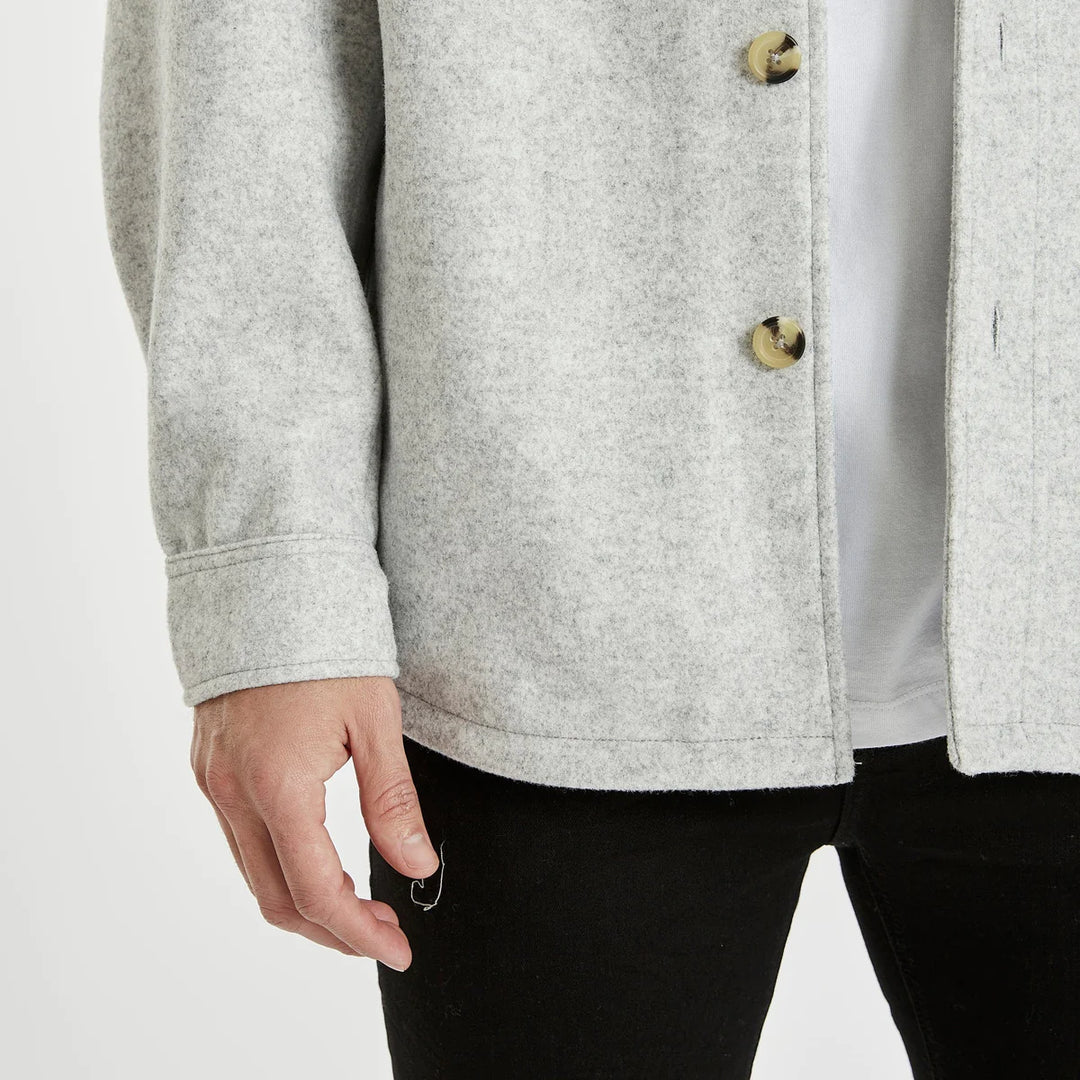 Newport Melton Jacket - Grey Marle