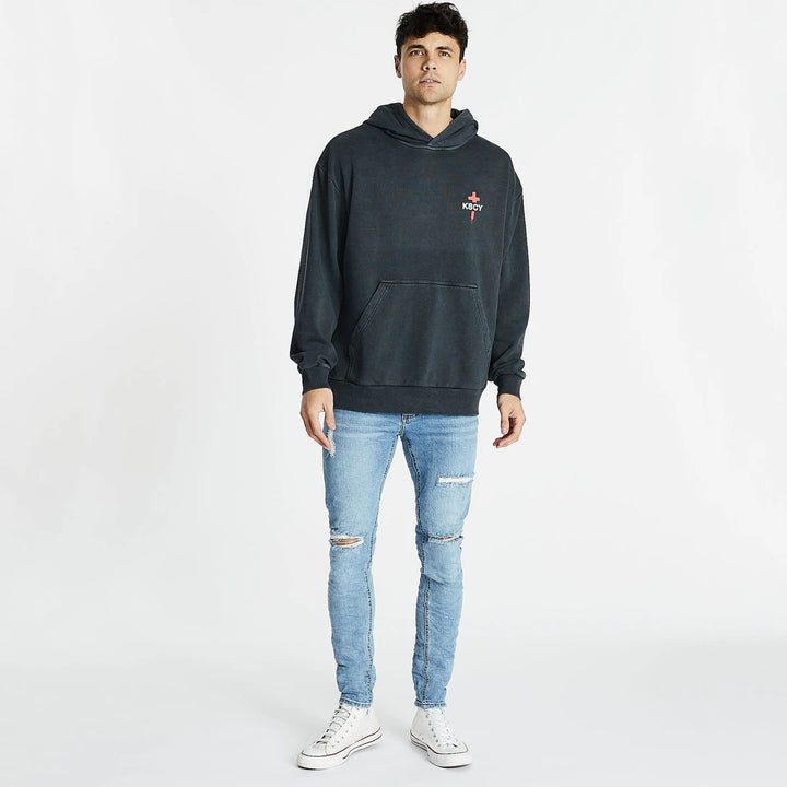 No Excuses Relaxed Hooded Sweater - Pigment Black
