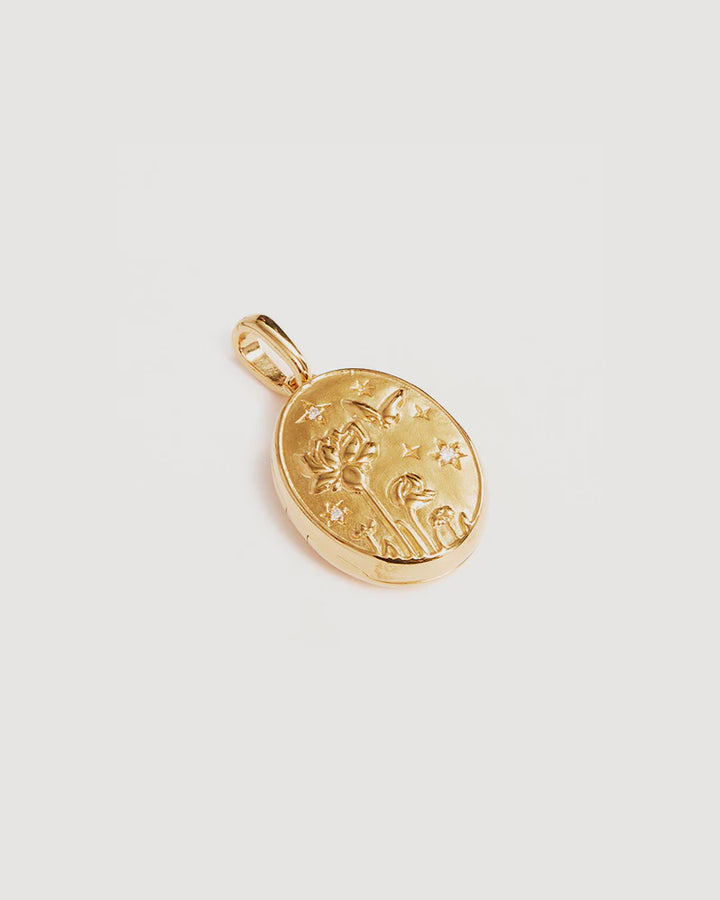 By Charlotte 18k Gold Vermeil Everything You Are Is Enough Locket Pendant
