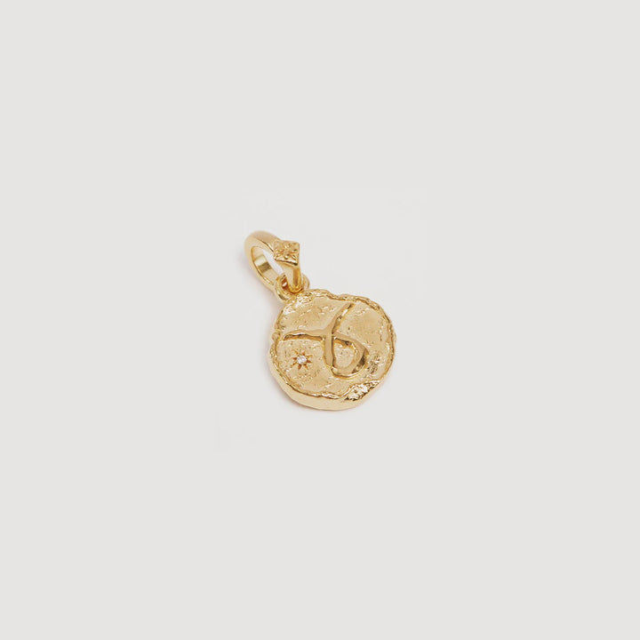 By Charlotte Love Cosmic Zodiac Reversible Annex Link Pendant - Taurus- 18k Gold Vermeil