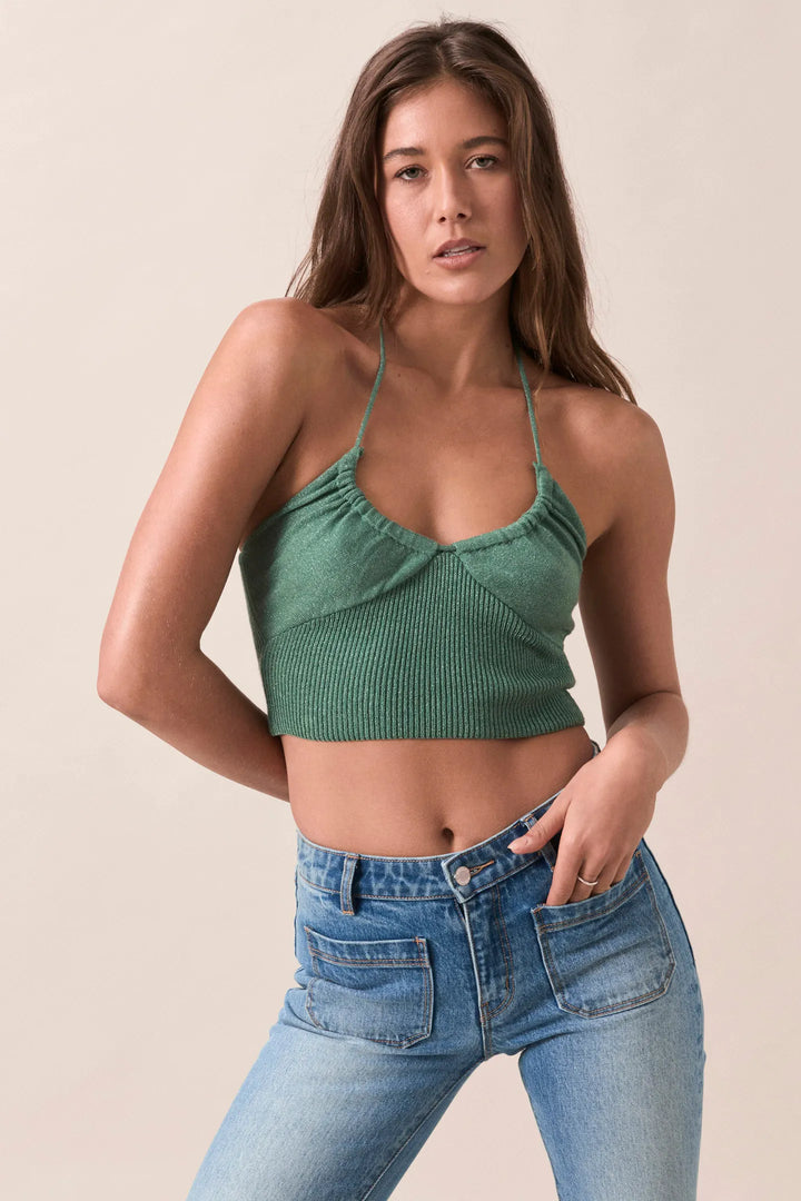 Phoebe Knit Cami - Emerald