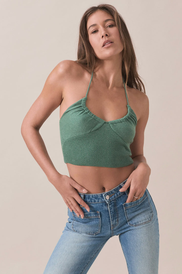 Phoebe Knit Cami - Emerald
