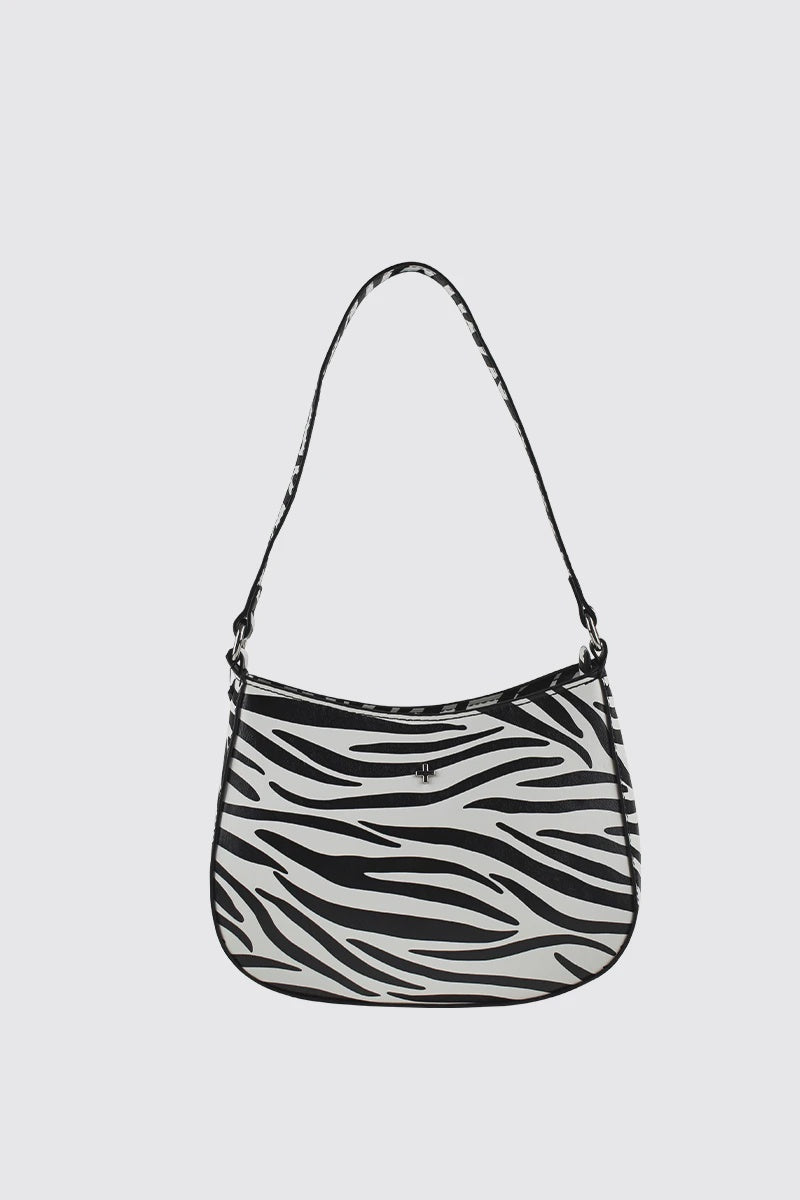 Priya Shoulder Bag - Zebra/Silver