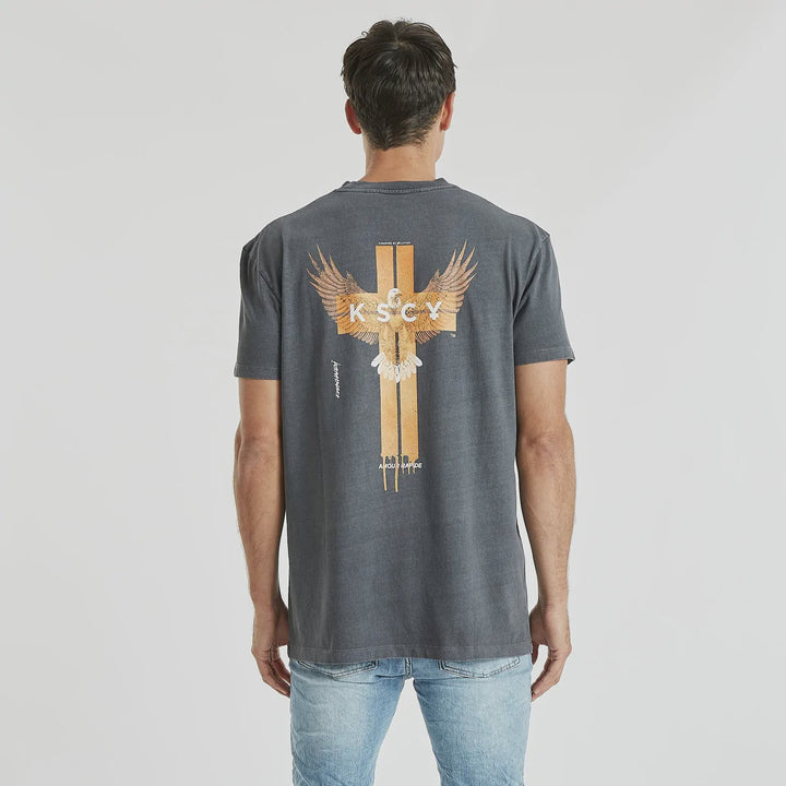 Roots Relaxed Tee - Pigment Asphalt