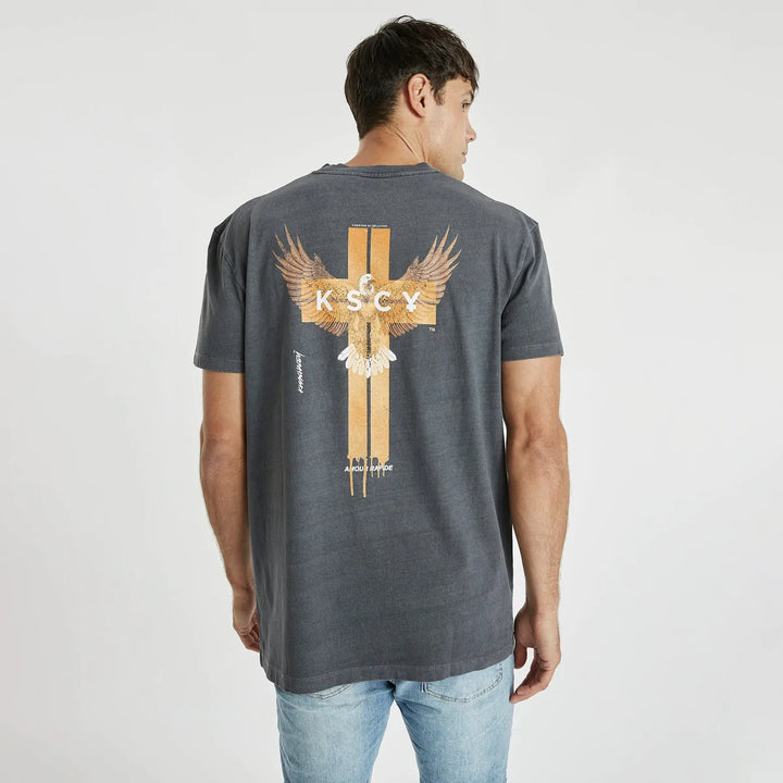 Roots Relaxed Tee - Pigment Asphalt