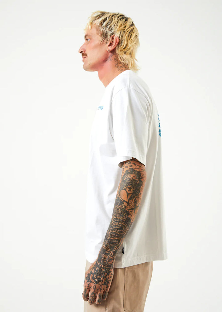 Vortex Recycled Retro Fit Tee-  White