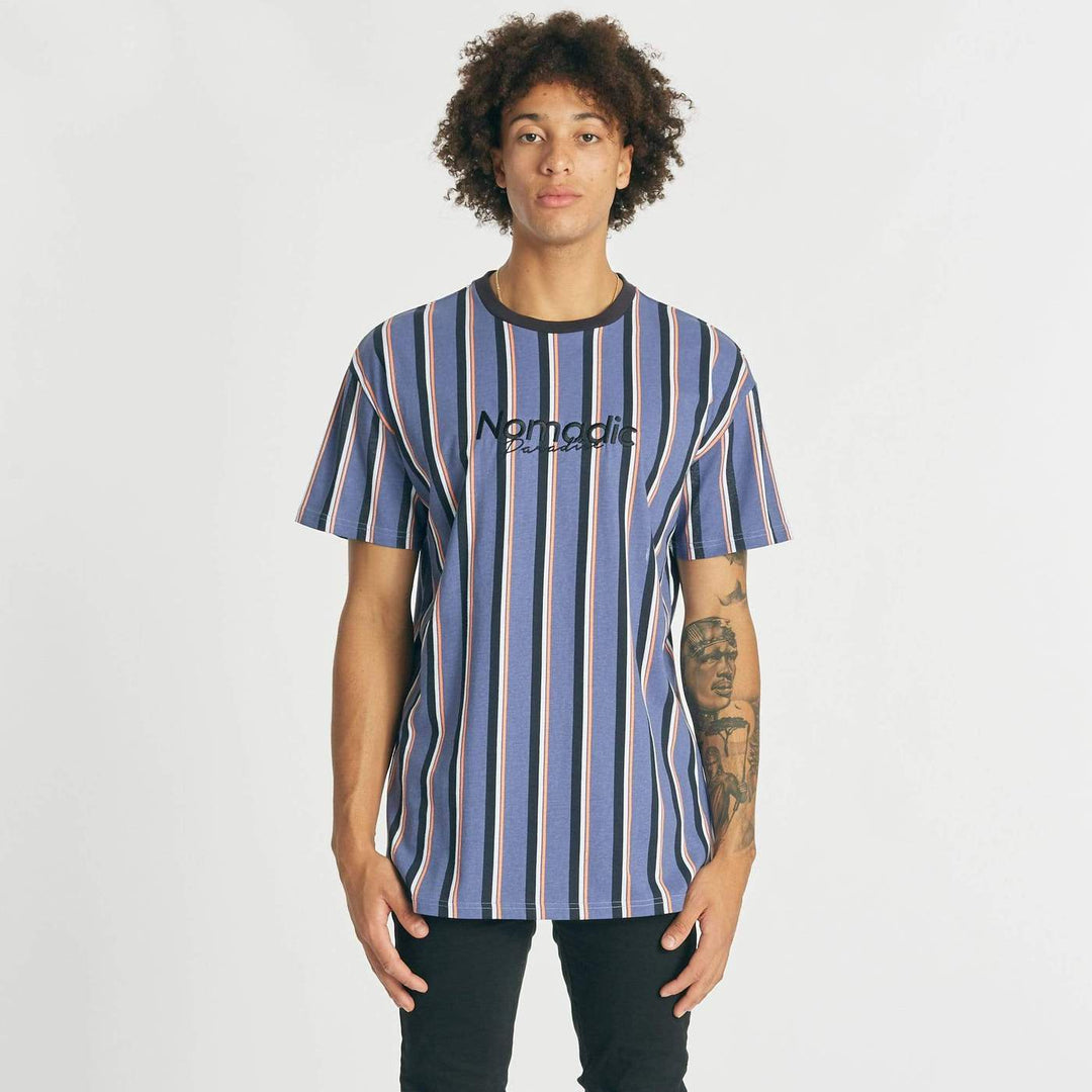 Northern Relaxed Tee- Multi Coloured Stripe