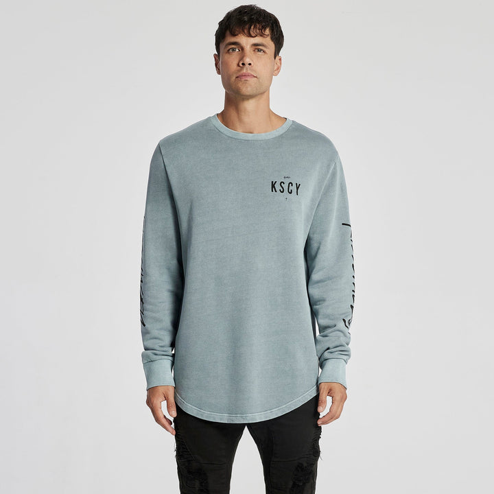 Stale Dual Curved Sweater - Pigment Lead