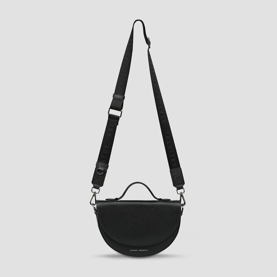 Status Anxiety All Nighter Crossbody Bag With Webbed Strap - Black