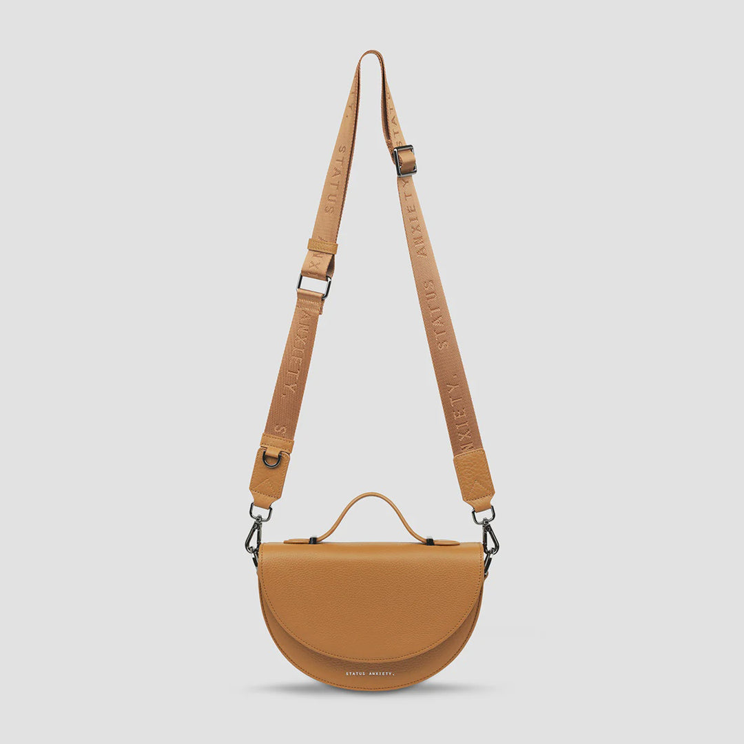 Status Anxiety All Nighter Crossbody Bag With Webbed Strap - Tan