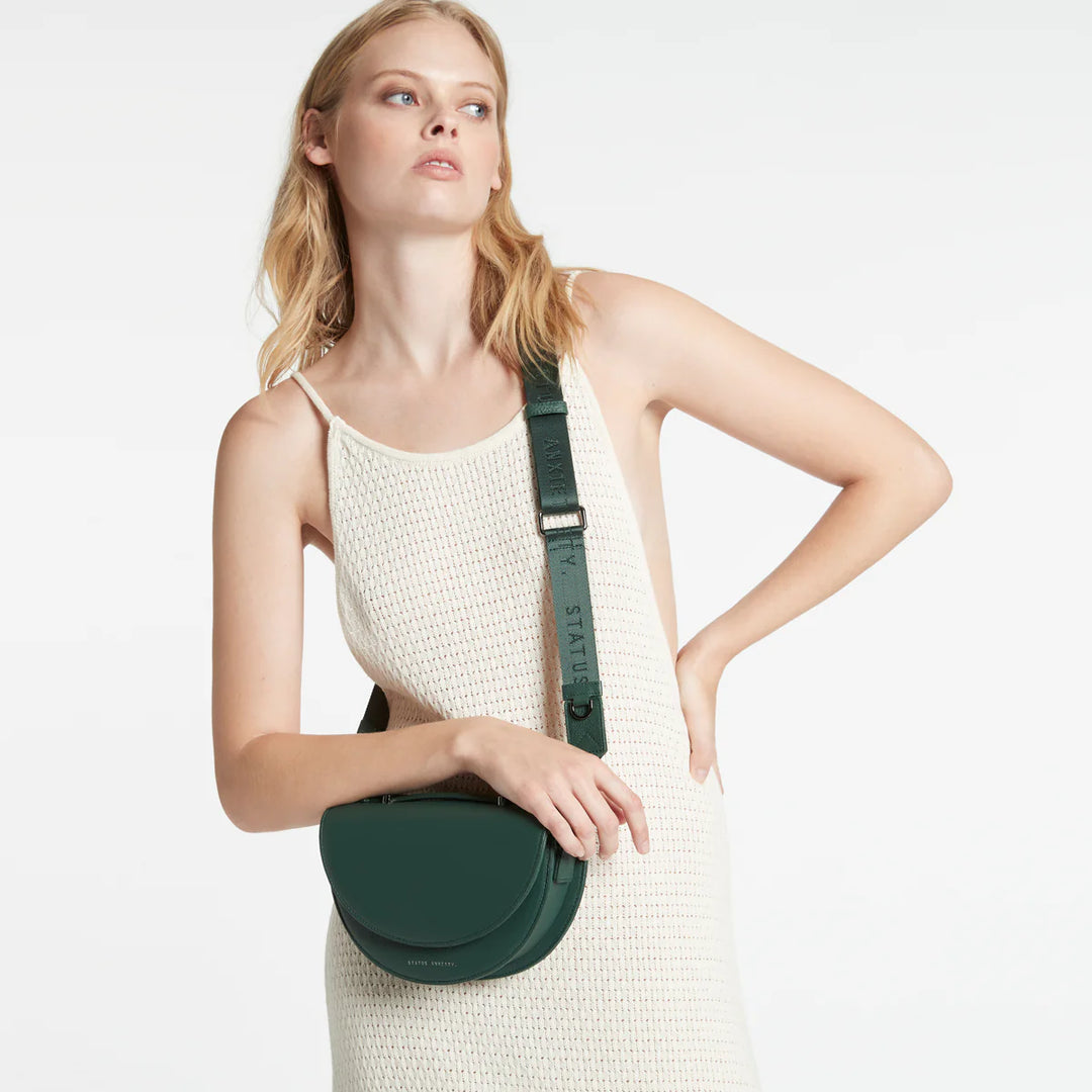 Status Anxiety All Nighter Crossbody Bag With Webbed Strap - Green