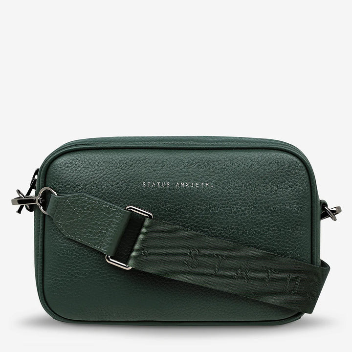 Status Anxiety Crossbody Plunder Bag with Webbed Strap - Green
