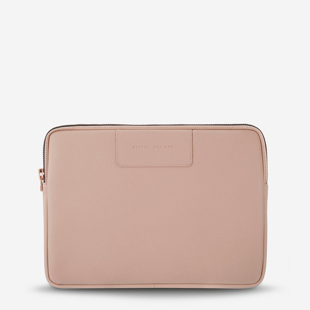 Status Anxiety Before I Leave Laptop Case- Dusty Pink