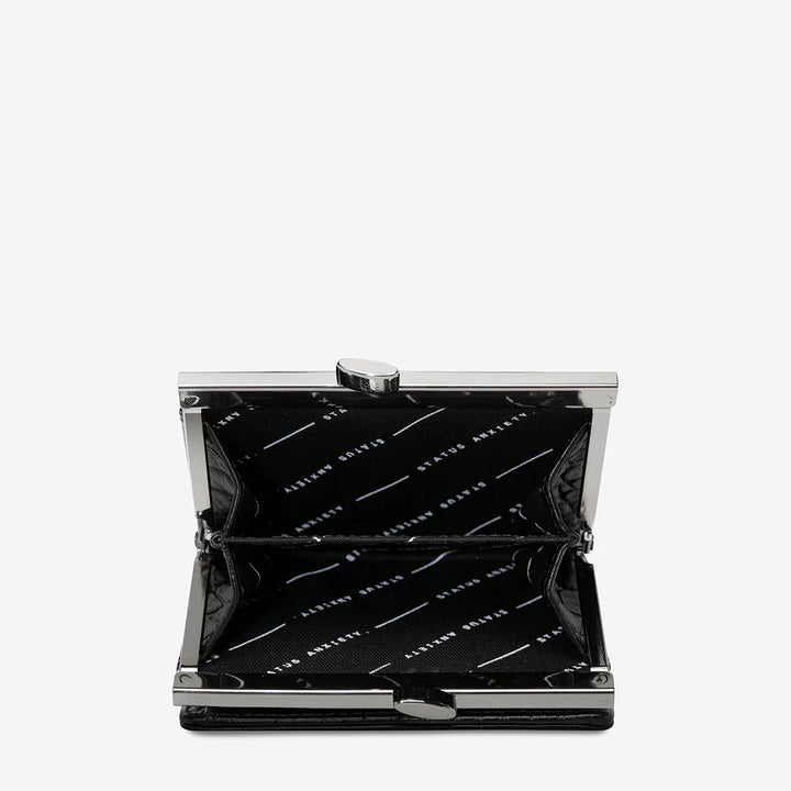 Status Anxiety As You Were Wallet - Black Croc Emboss