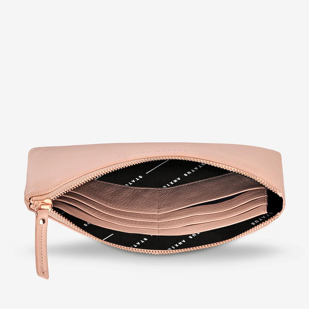 Status Anxiety Fake it Clutch- Dusty Pink