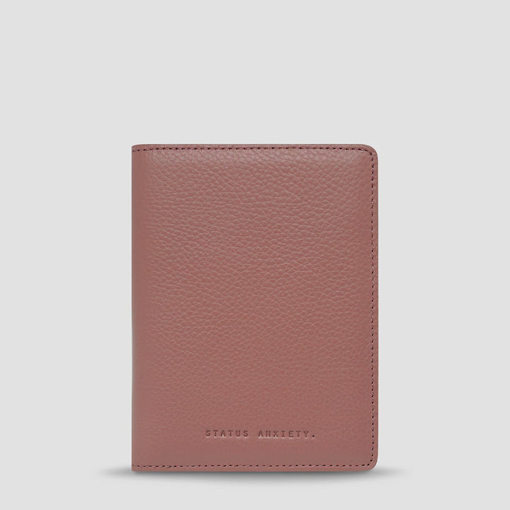 Status Anxiety In Transit Passport Wallet- Dusty Rose