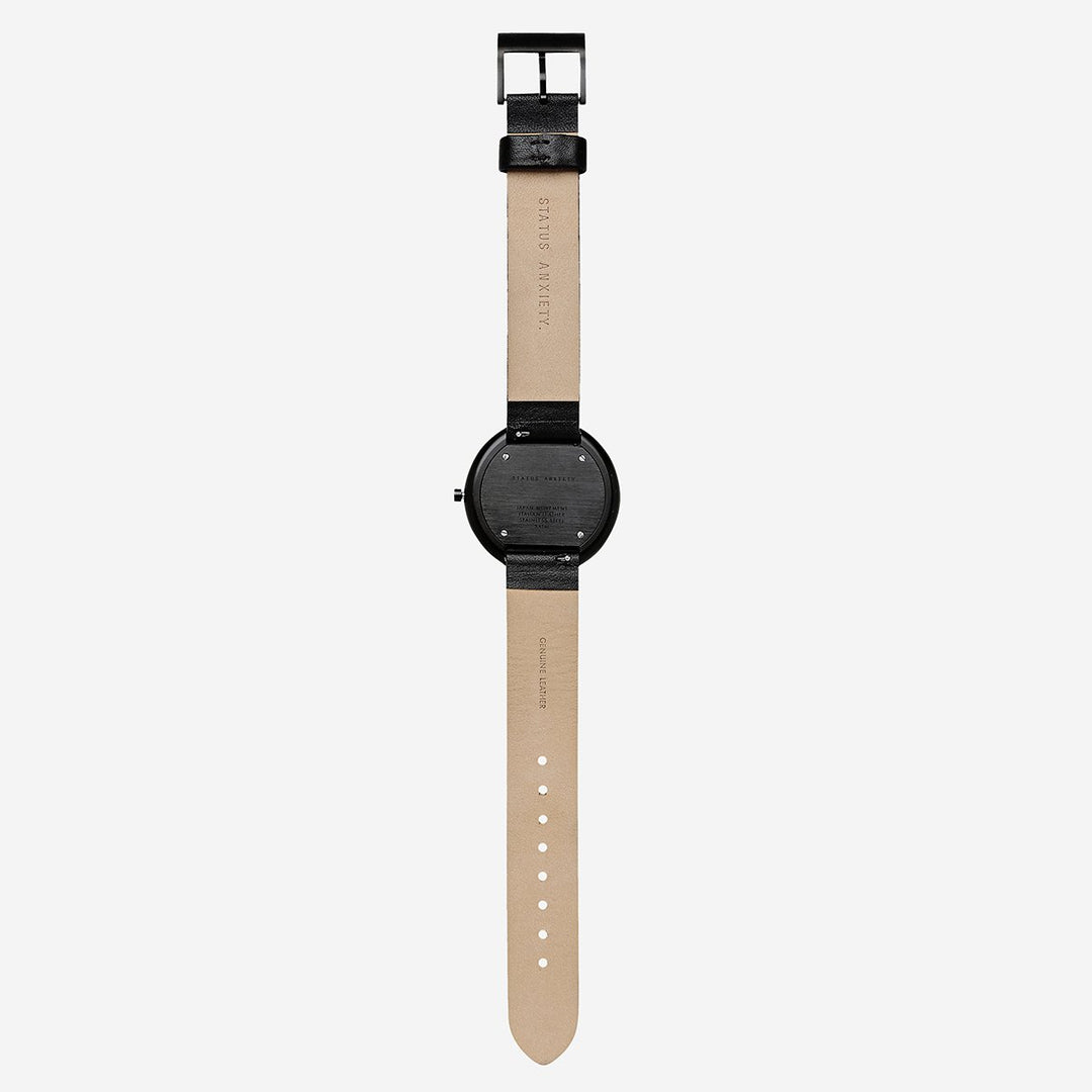 Repeat After Me Watch - Matte Black/White Face/Black Strap