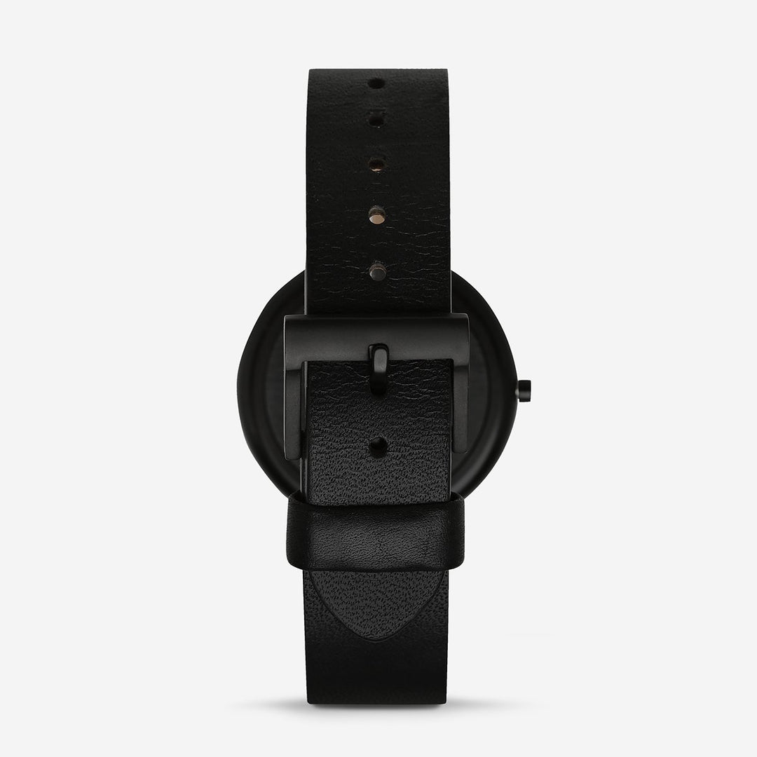 Repeat After Me Watch - Matte Black/White Face/Black Strap