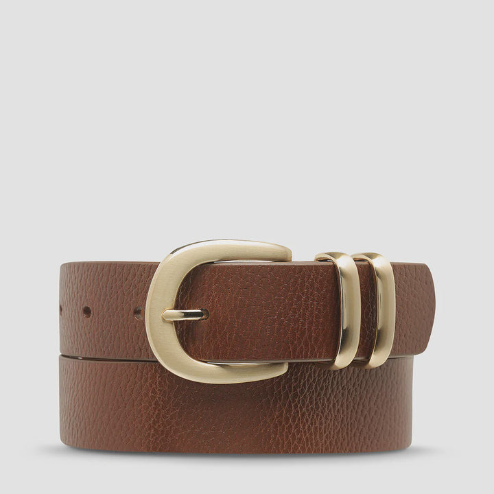 Status Anxiety Let It Be Belt - Tan/Gold