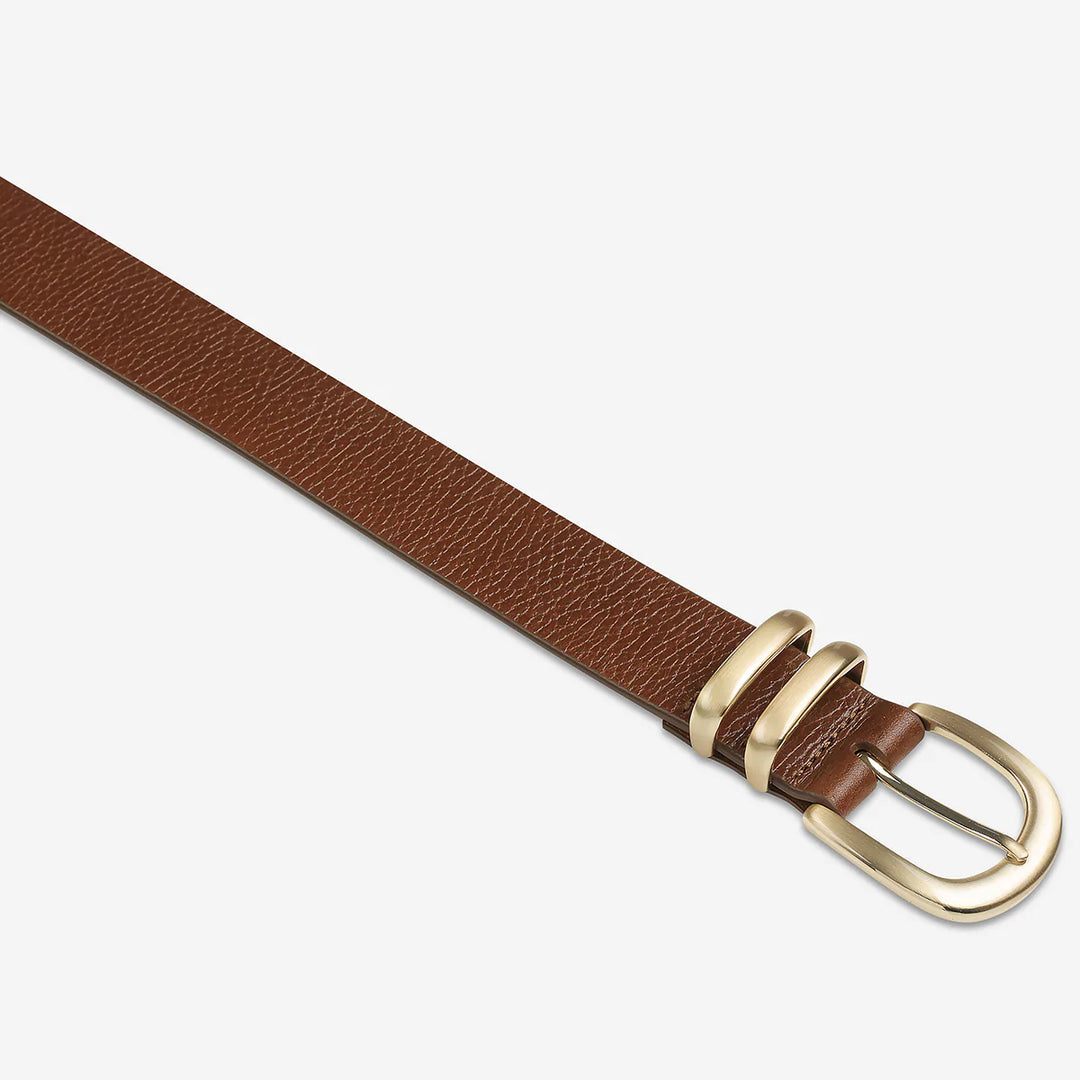 Status Anxiety Let It Be Belt - Tan/Gold