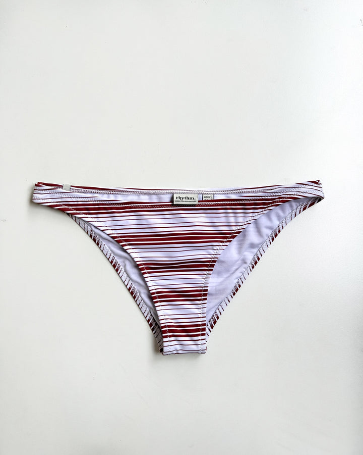Rhythm Bather Bottom - Marrone/White Stripe