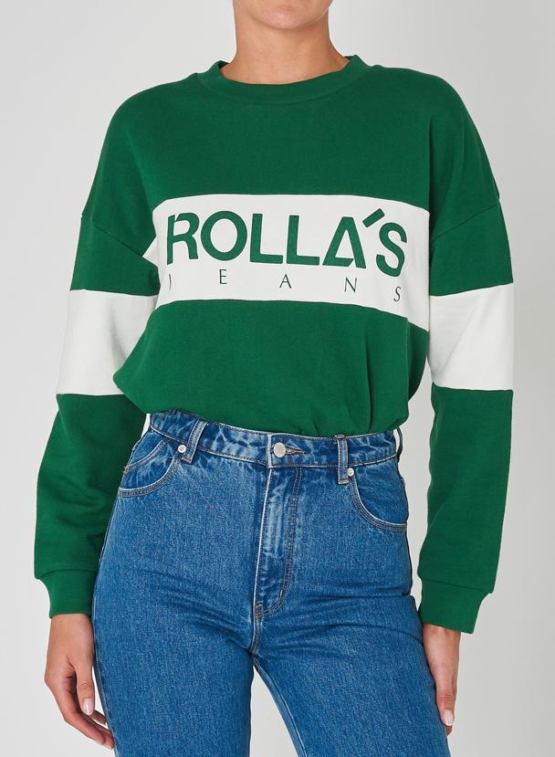 Split Logo Sweater- Pine – Birdie Blue