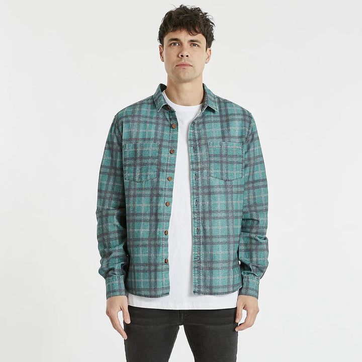 Trusted Casual L/S Shirt - Silver Pine Check