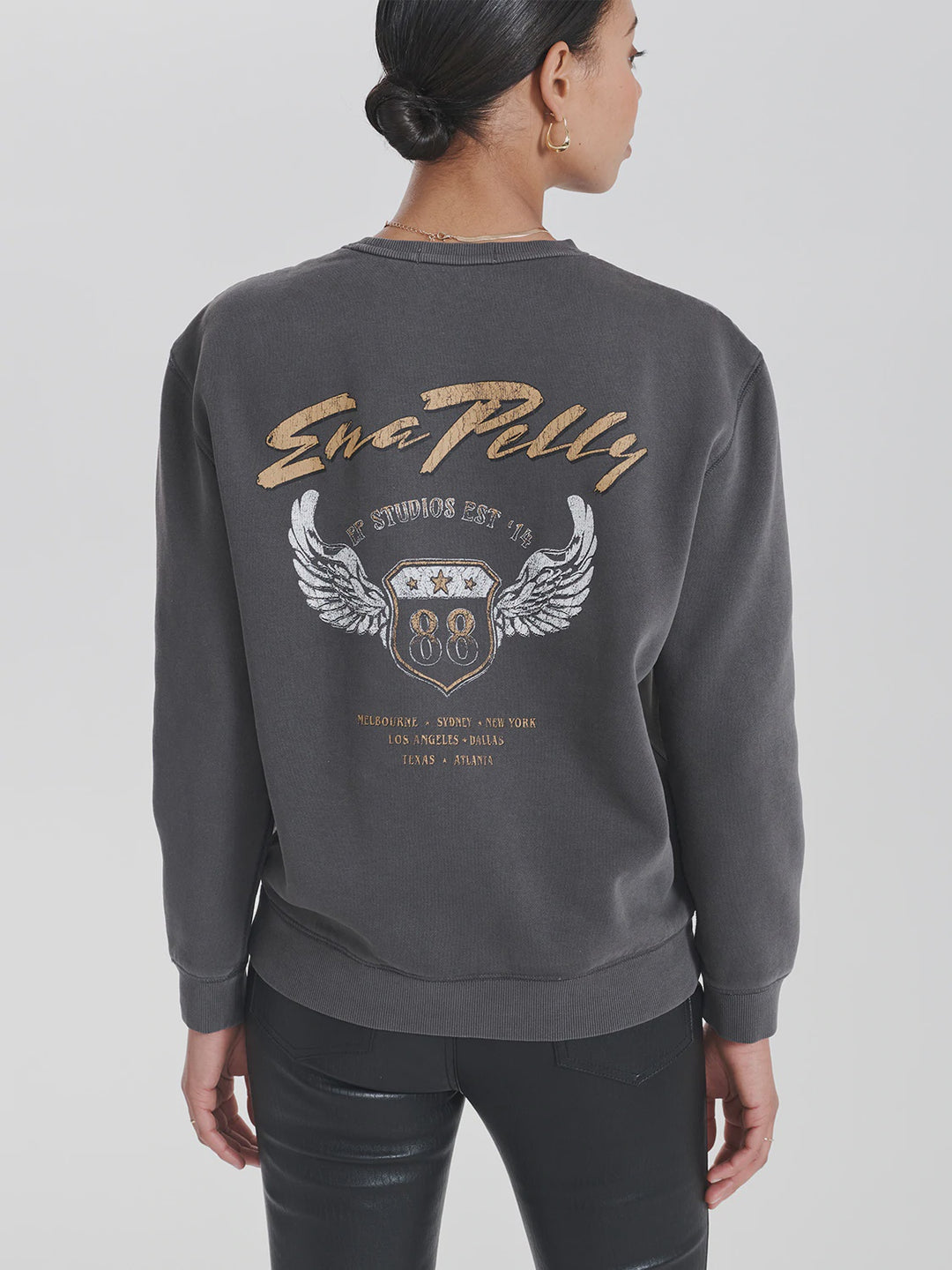 Winged Shield Sweater - Charcoal