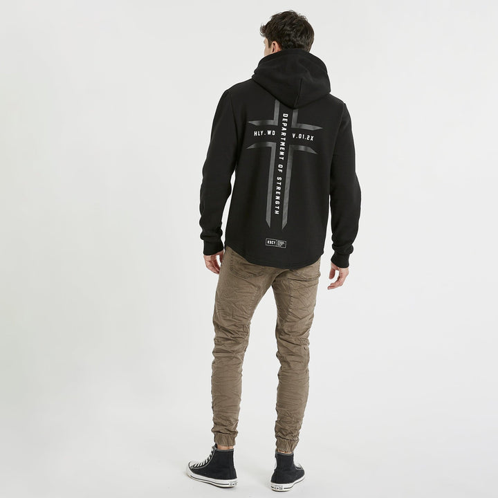 Kiss Chacey Workshop Hooded Dual Curved Sweater - Jet Black