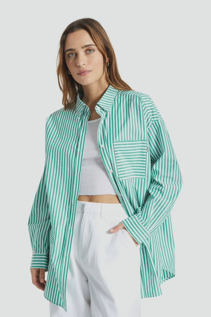 Sidney Oversized L/S Woven- Leprechaun